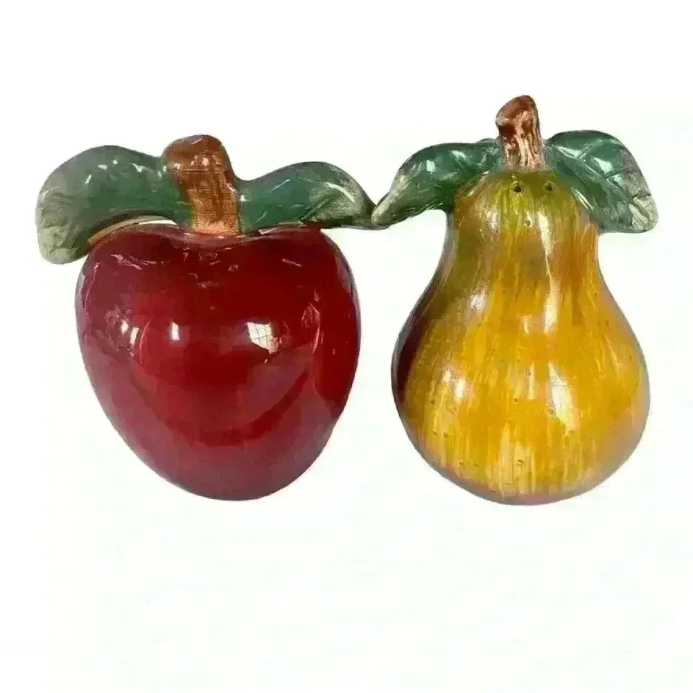 Sonoma By Sakura Apple Pear Salt & Pepper Shaker Fruit Kitchen Decor Ceramic